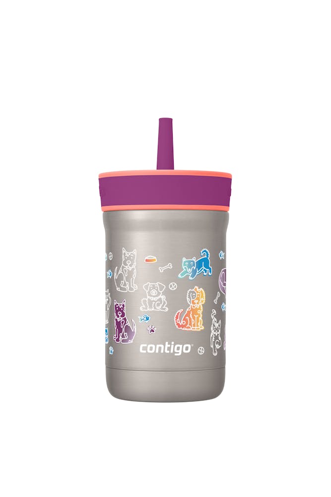 Kids Leighton Spill-Proof Stainless Steel Tumbler with Straw, 12oz C4